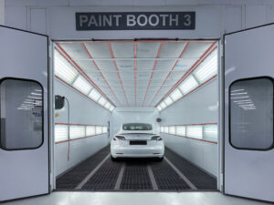 Tesla Approved Collision Centre Eurokars Services Spray Booth